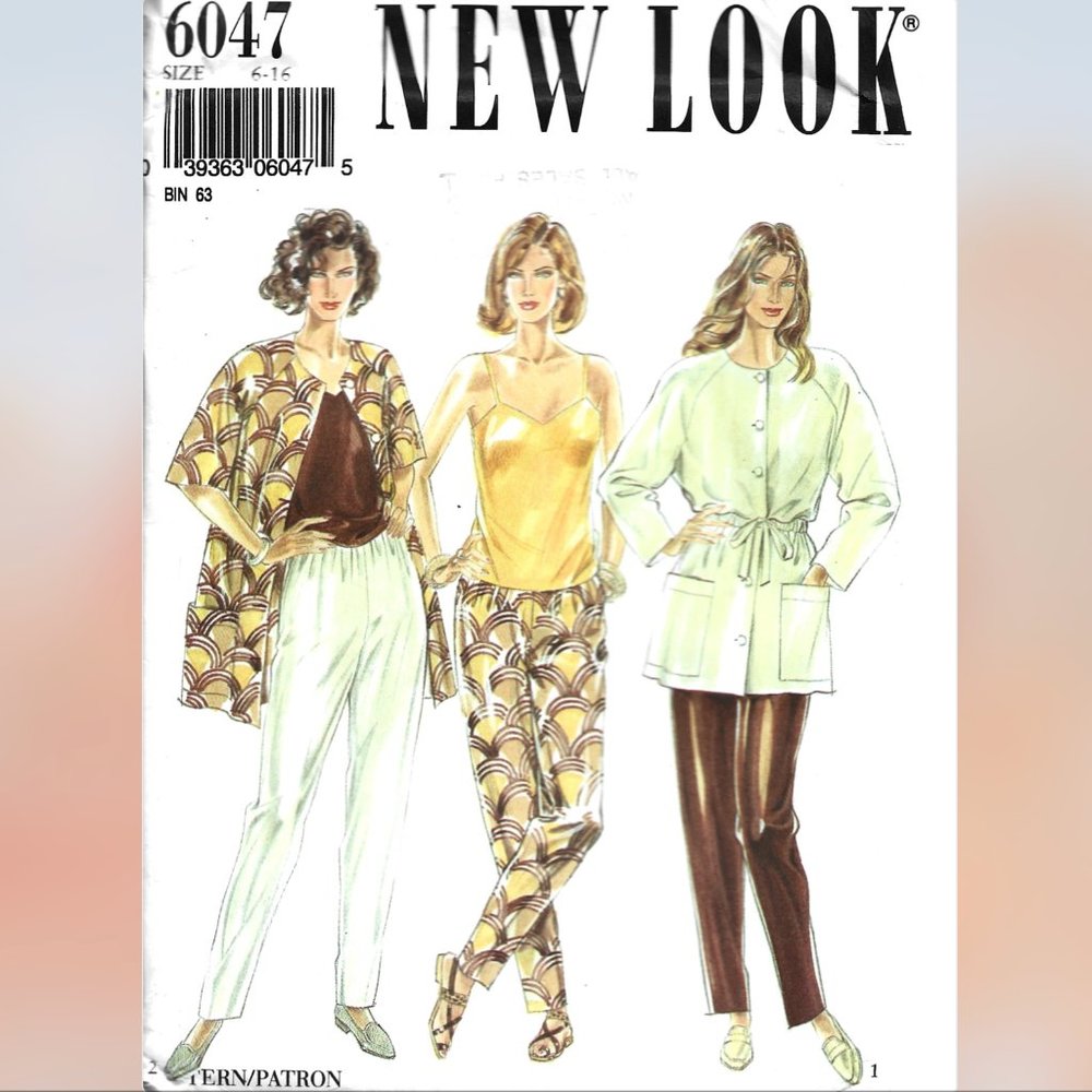 COPY - UNCUT Vintage 90s Butterick Dress & Jacket Sewing Pattern 1593 Sizes 14-…